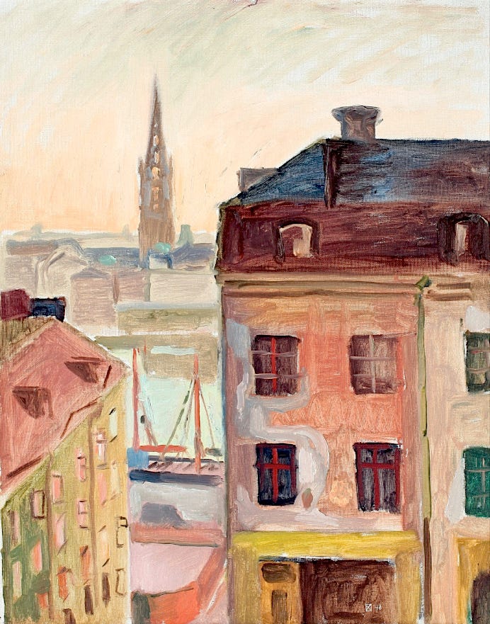 Nisse Zetterberg - View from Södermalm, Stockholm, 1948