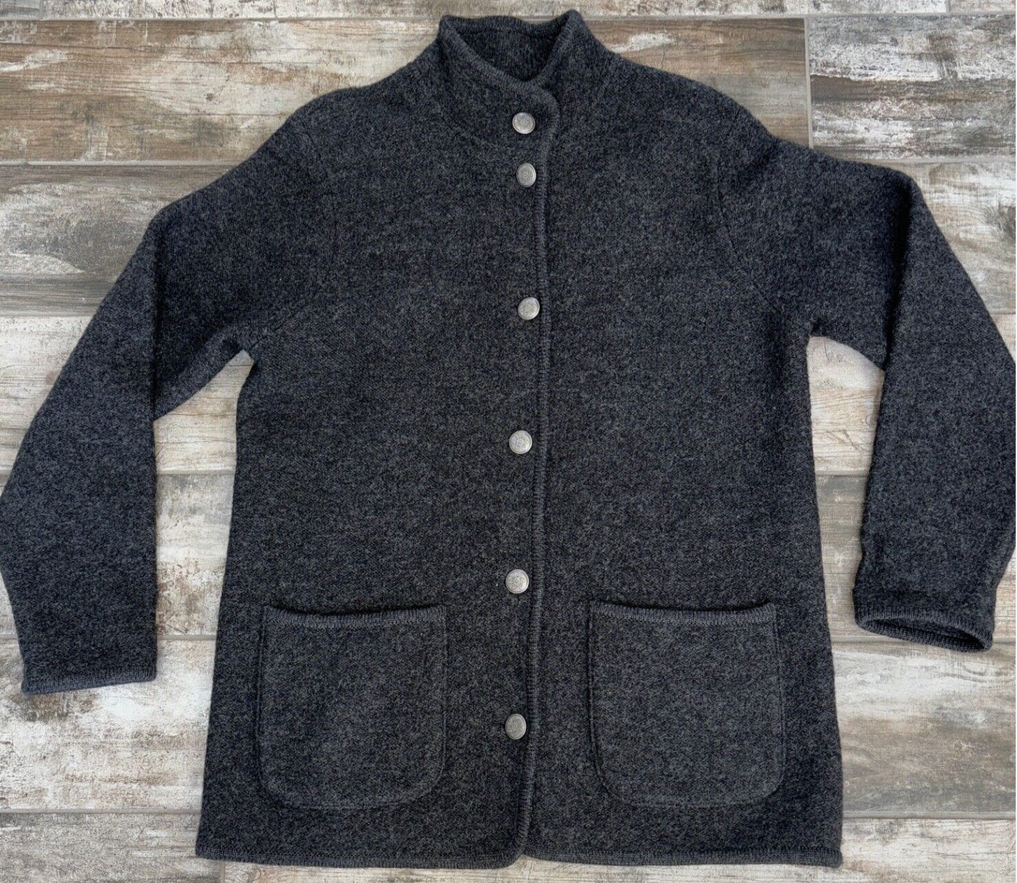 vintage ll bean boiled wool jacket womens medium