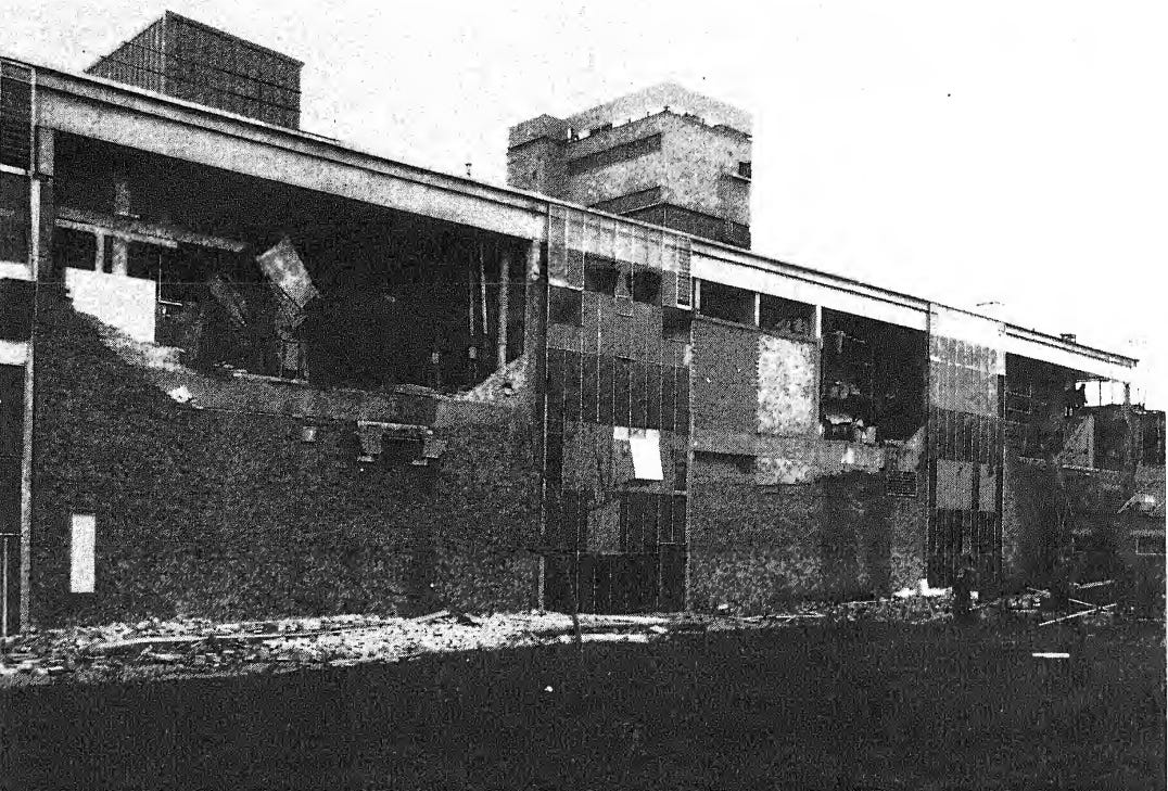 Damage after the explosion