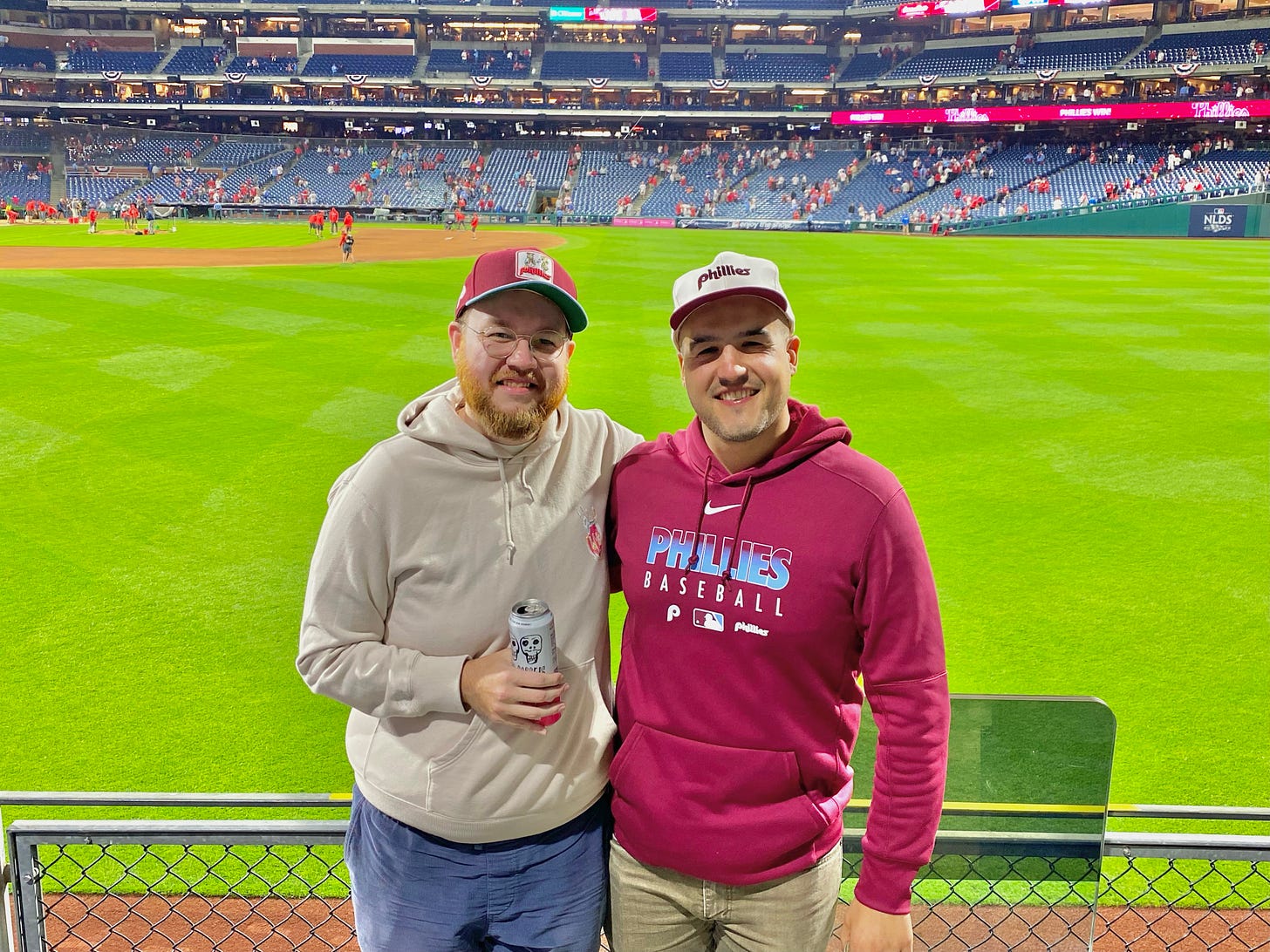 Miles and me, 2022 National League Division Series Game 3, Philadelphia, PA.