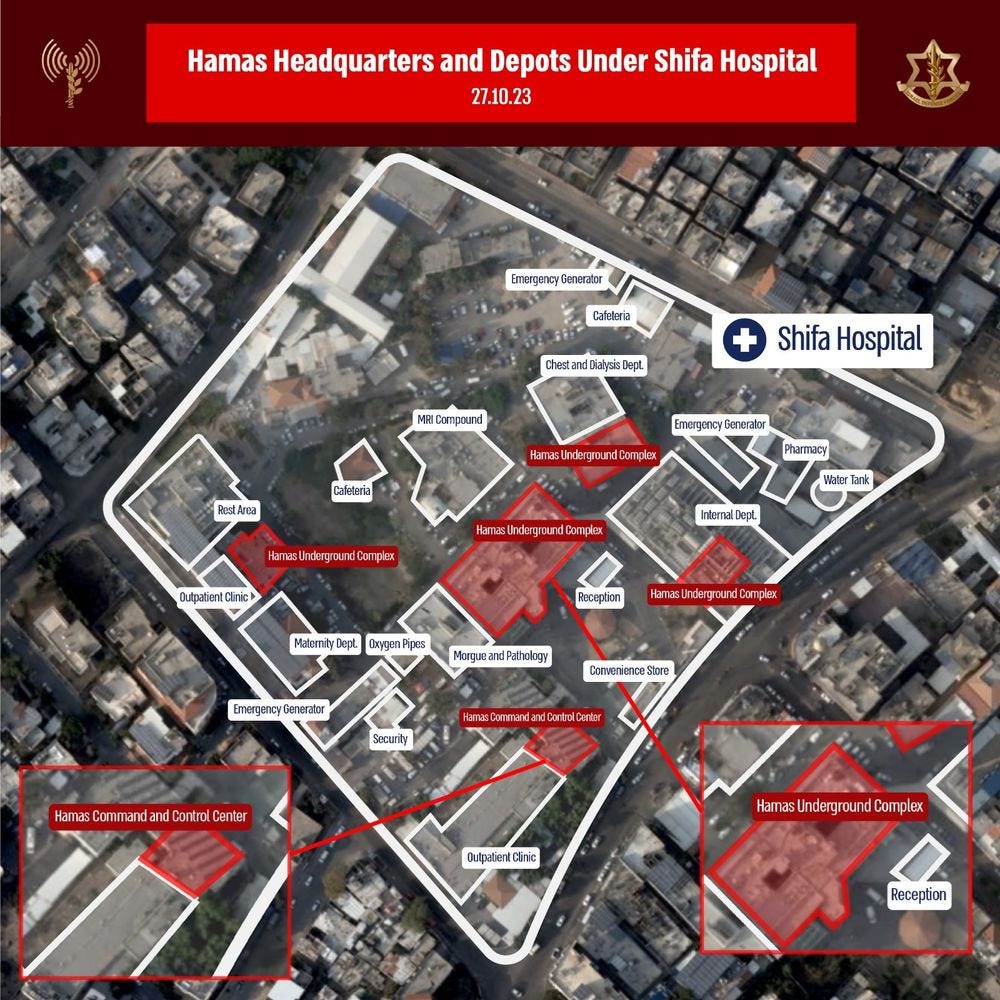 IDF: Hamas' Key Operation Center Is Underneath Gaza's Largest Hospital -  I24NEWS