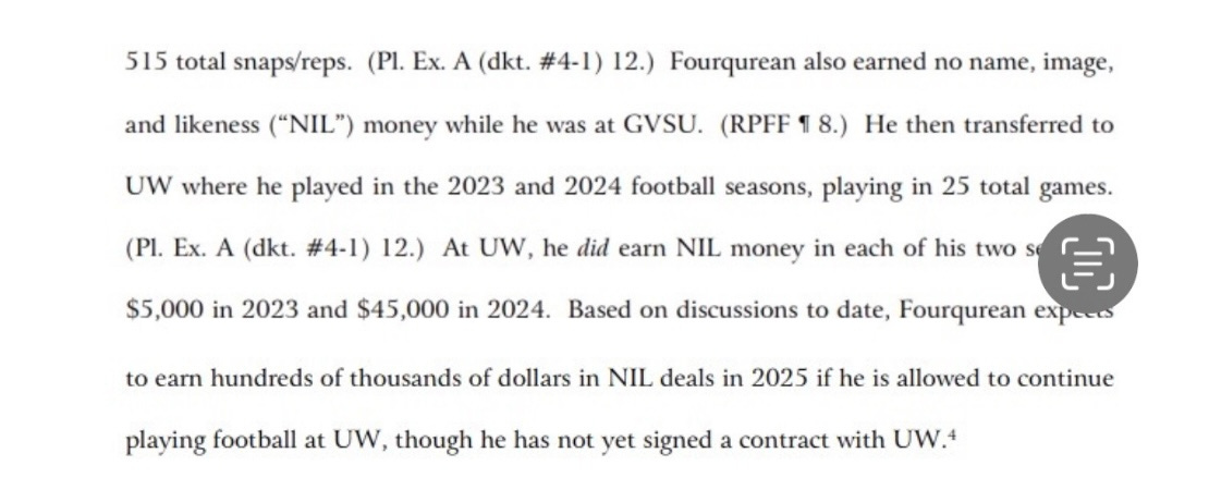 Nyzier Fourqurean's NIL earnings at Wisconsin