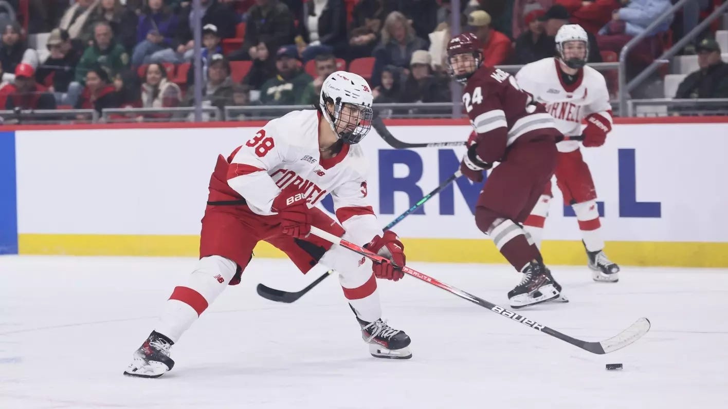 Castagna Named ECAC Hockey Rookie of the Week - Cornell University Athletics