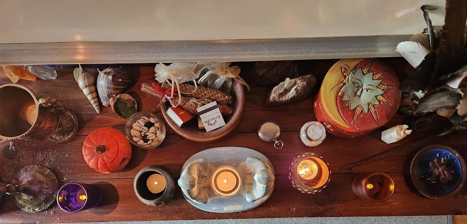 Picture of a Samhain altar.