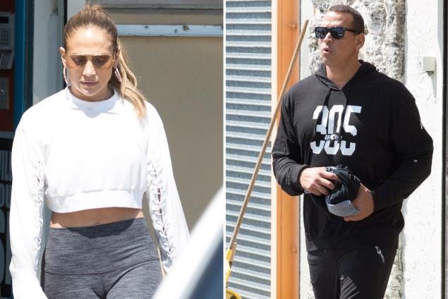 arod takes jlo out to baseball time