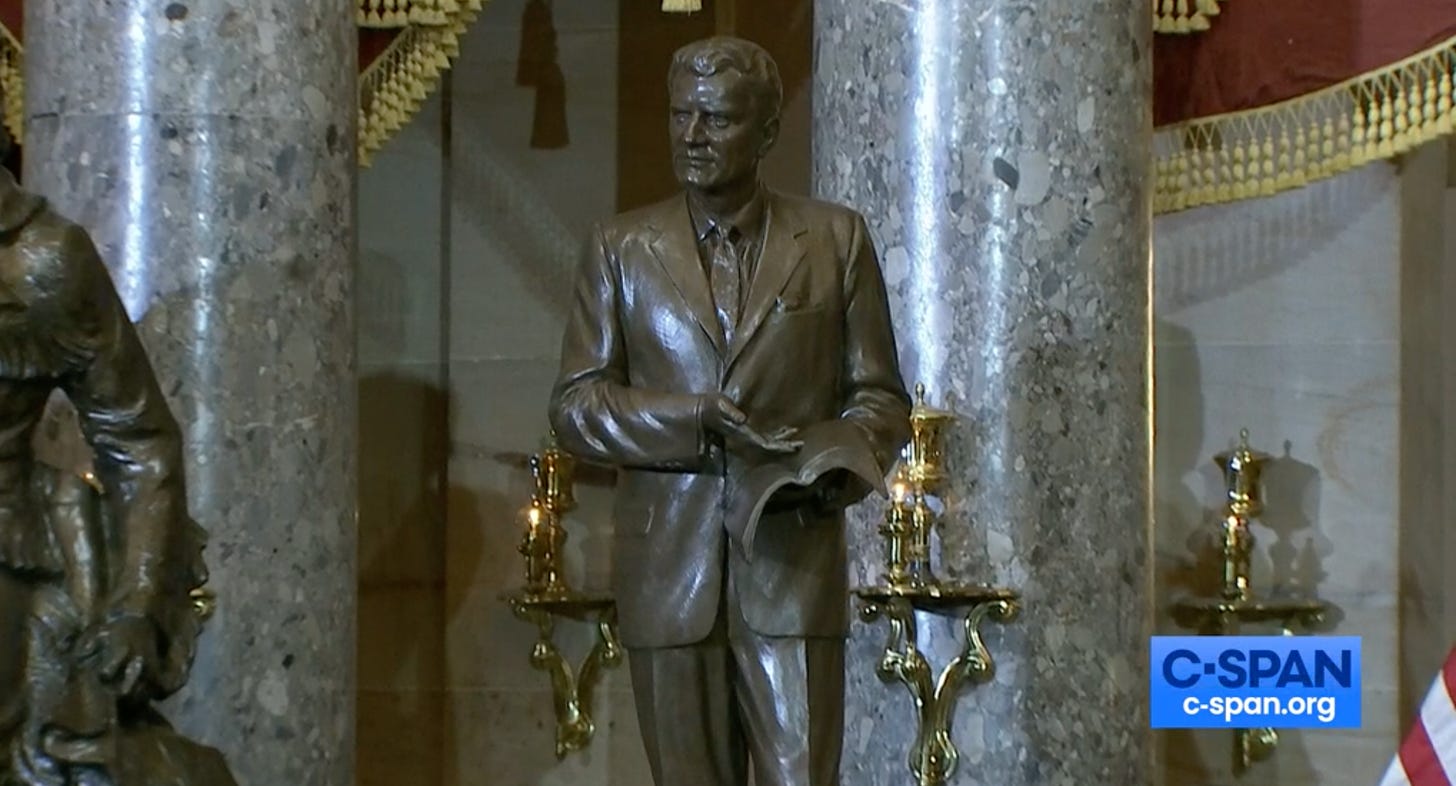billy graham statue in u.s. capitol