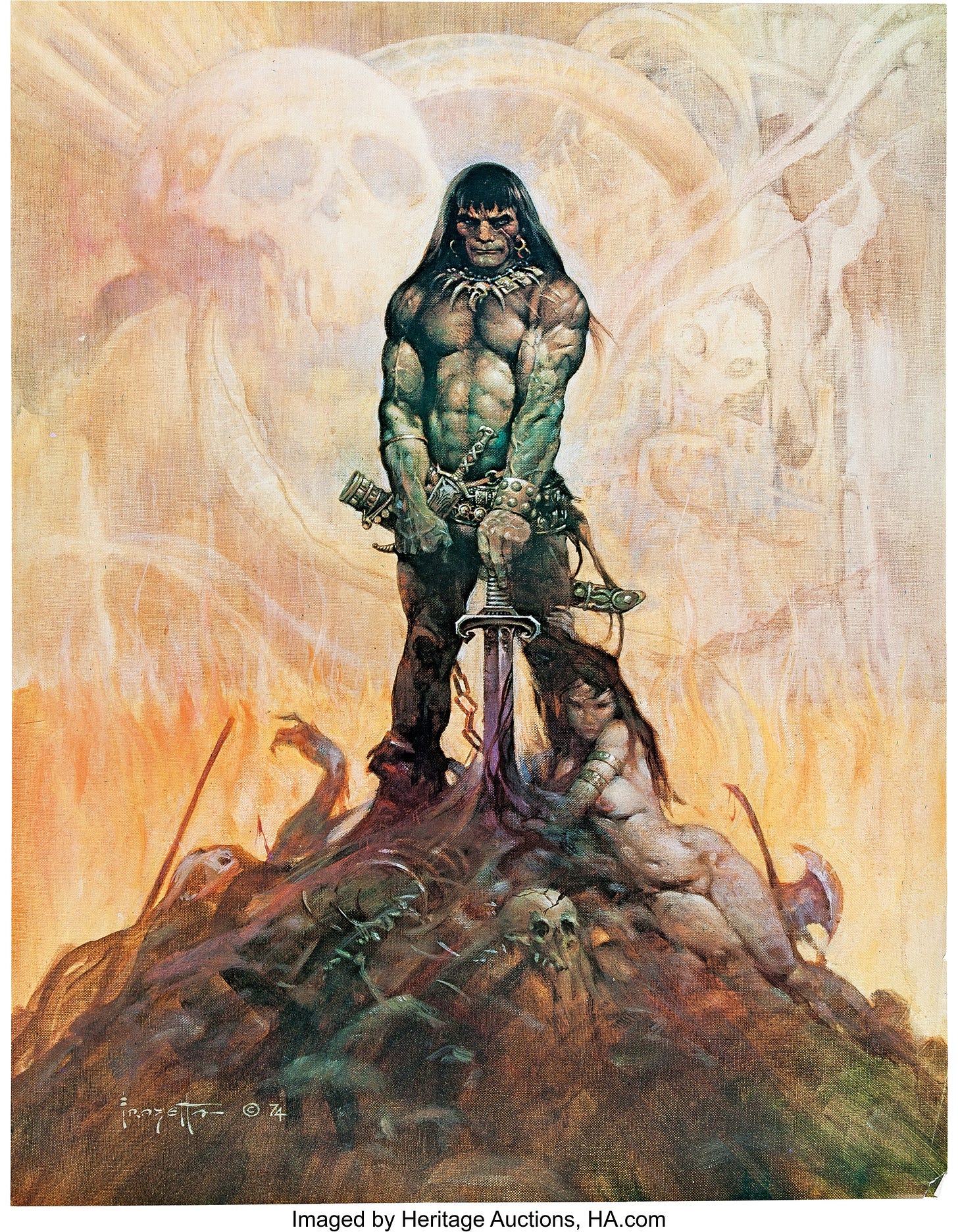 Frank Frazetta "Conan the Adventurer" Poster (c. 1980).... | Lot #12783 ...