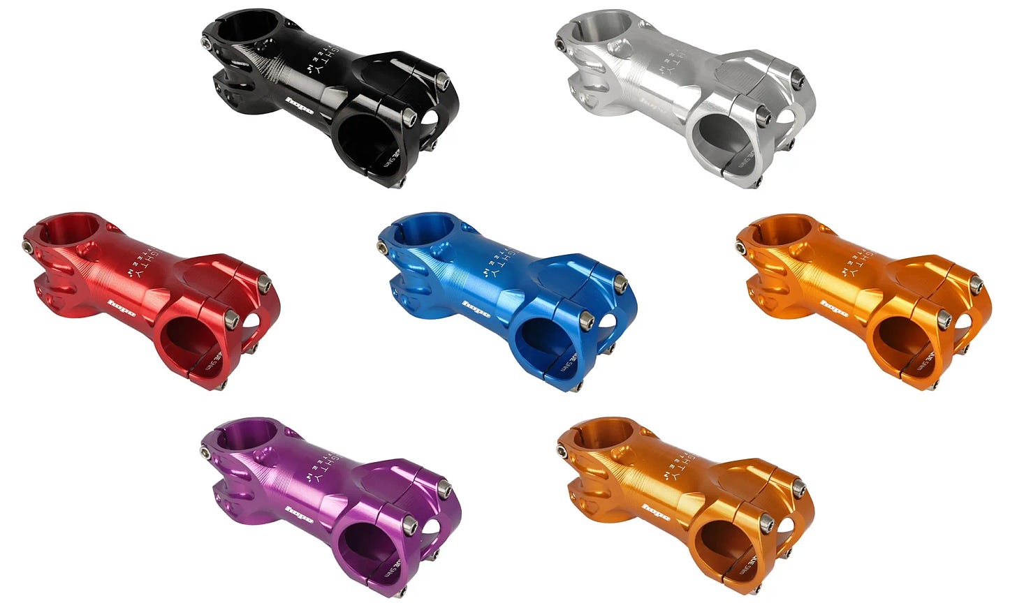 Hope RX 80mm x -15° machined alloy gravel & XC stem, color options