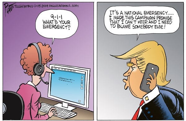 President Trump's national emergency: Political Cartoons – Orange County  Register