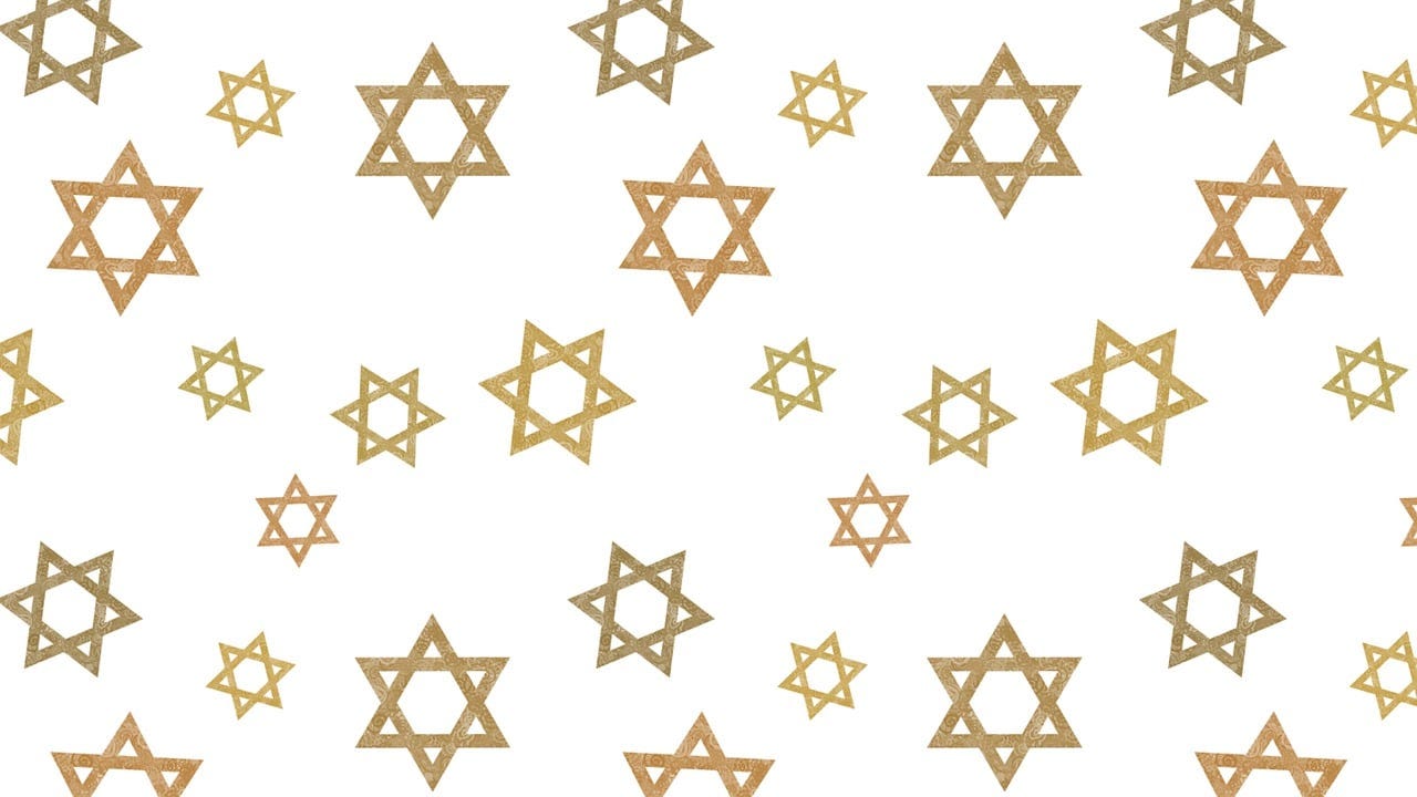 gold Jewish stars