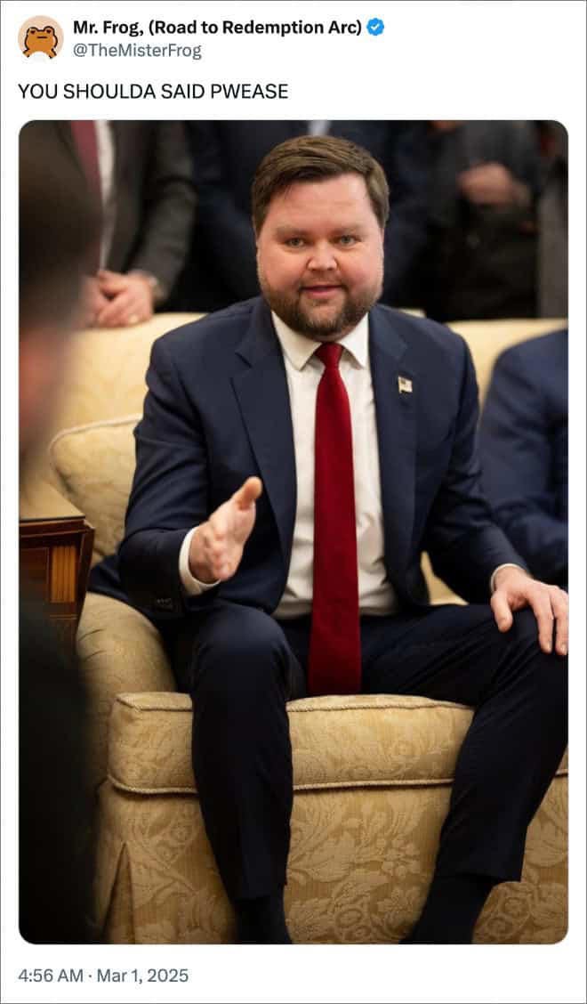 "Get In We're Making Cursed Vances" — 43 Funniest JD Vance Photoshop Memes (So Far)