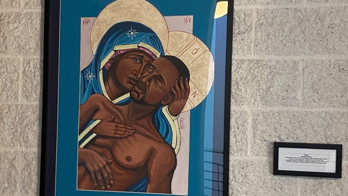 Catholic University painting depicting George Floyd as Jesus is 'heretical,  blasphemous,' student says | Fox News