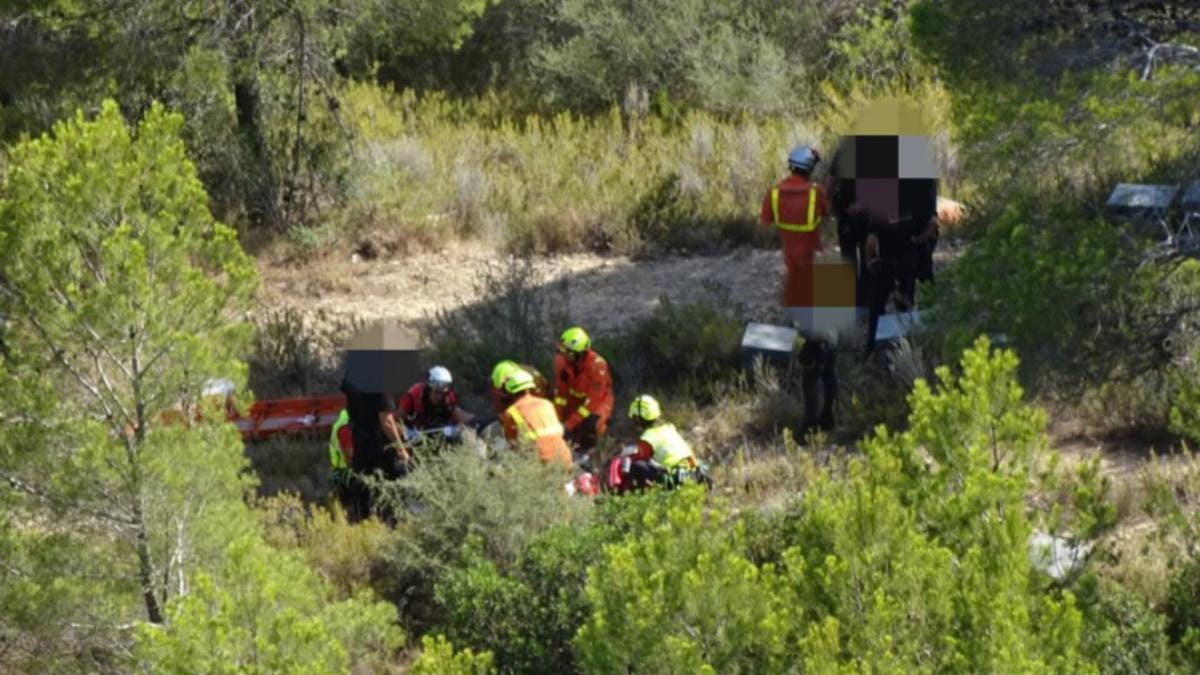 Rescue of firefighters in the area of ​​Sant Llorenç