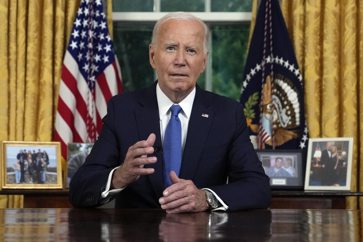 Biden's address to the nation: 'I revere this office, but I love my country  more' - Los Angeles Times