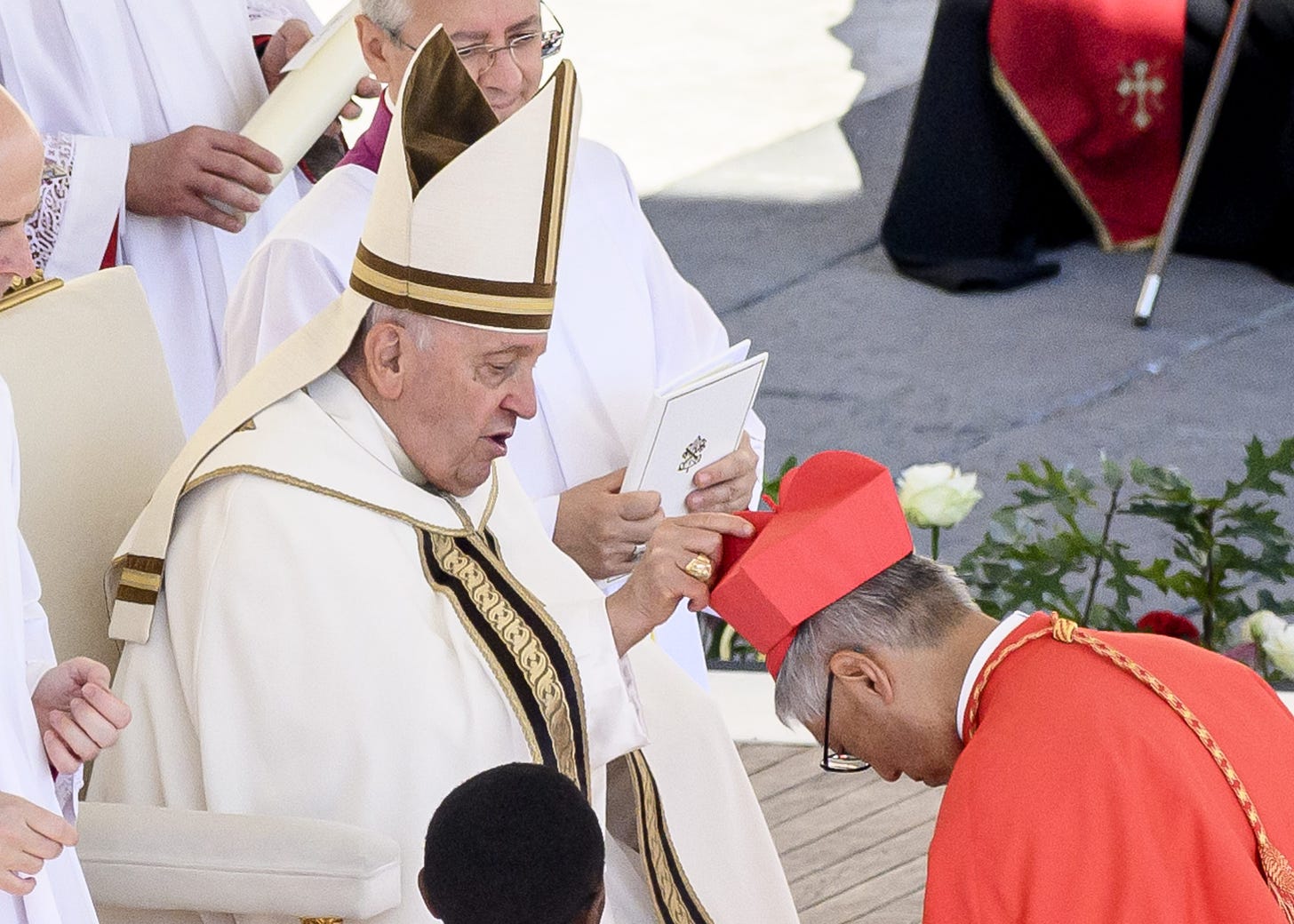 Pope Francis appointing new cardinal. 