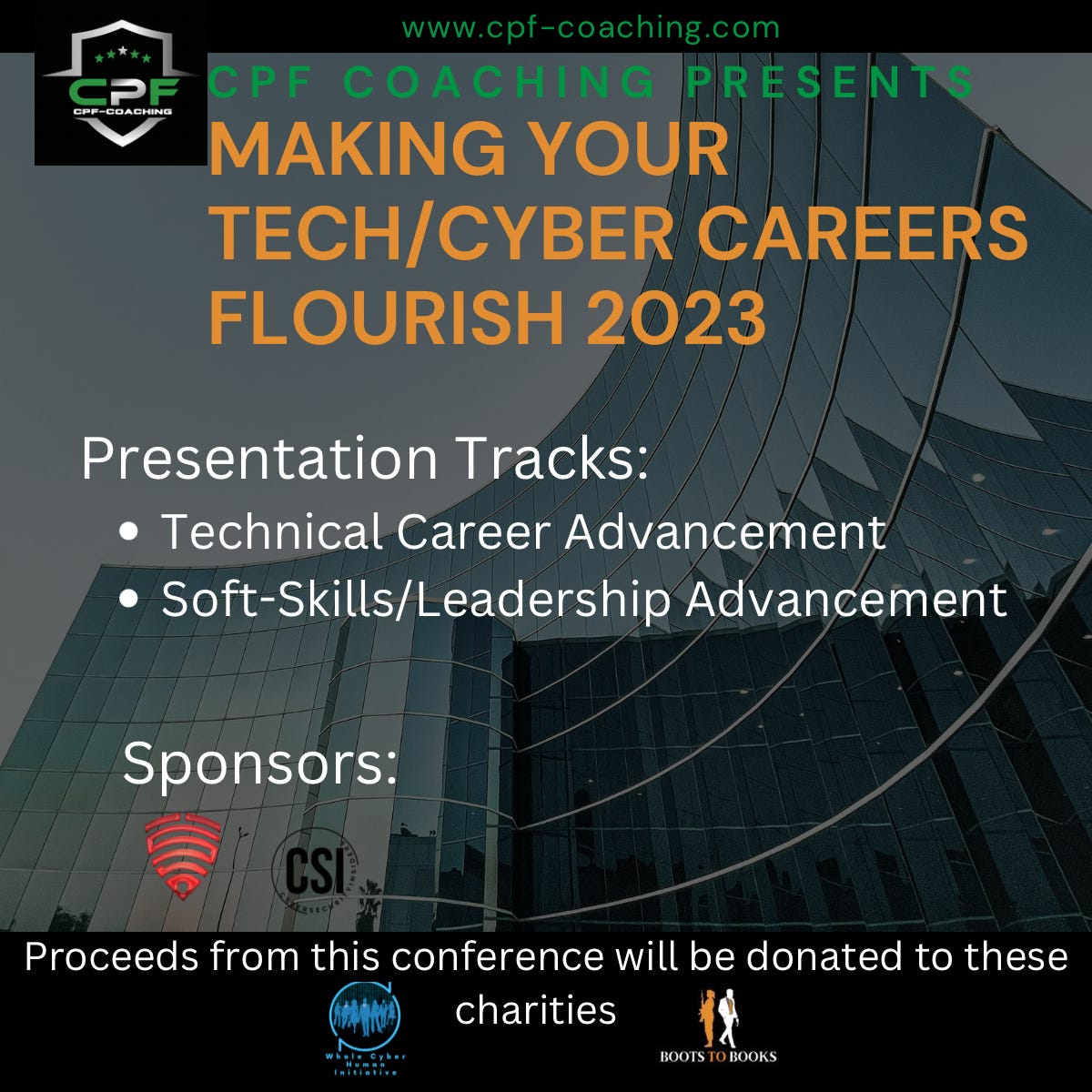 The "Making our Tech/Cyber Career Flourish 2023" virtual conference is just around the corner on January 27th