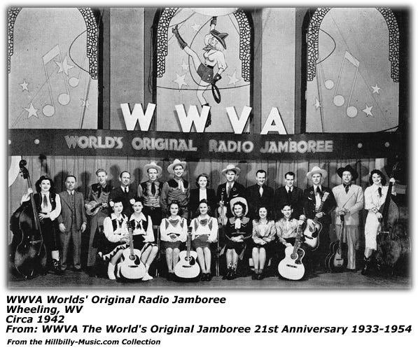 WWVA Jamboree Cast Photo - Wheeling, WV - July 1945
