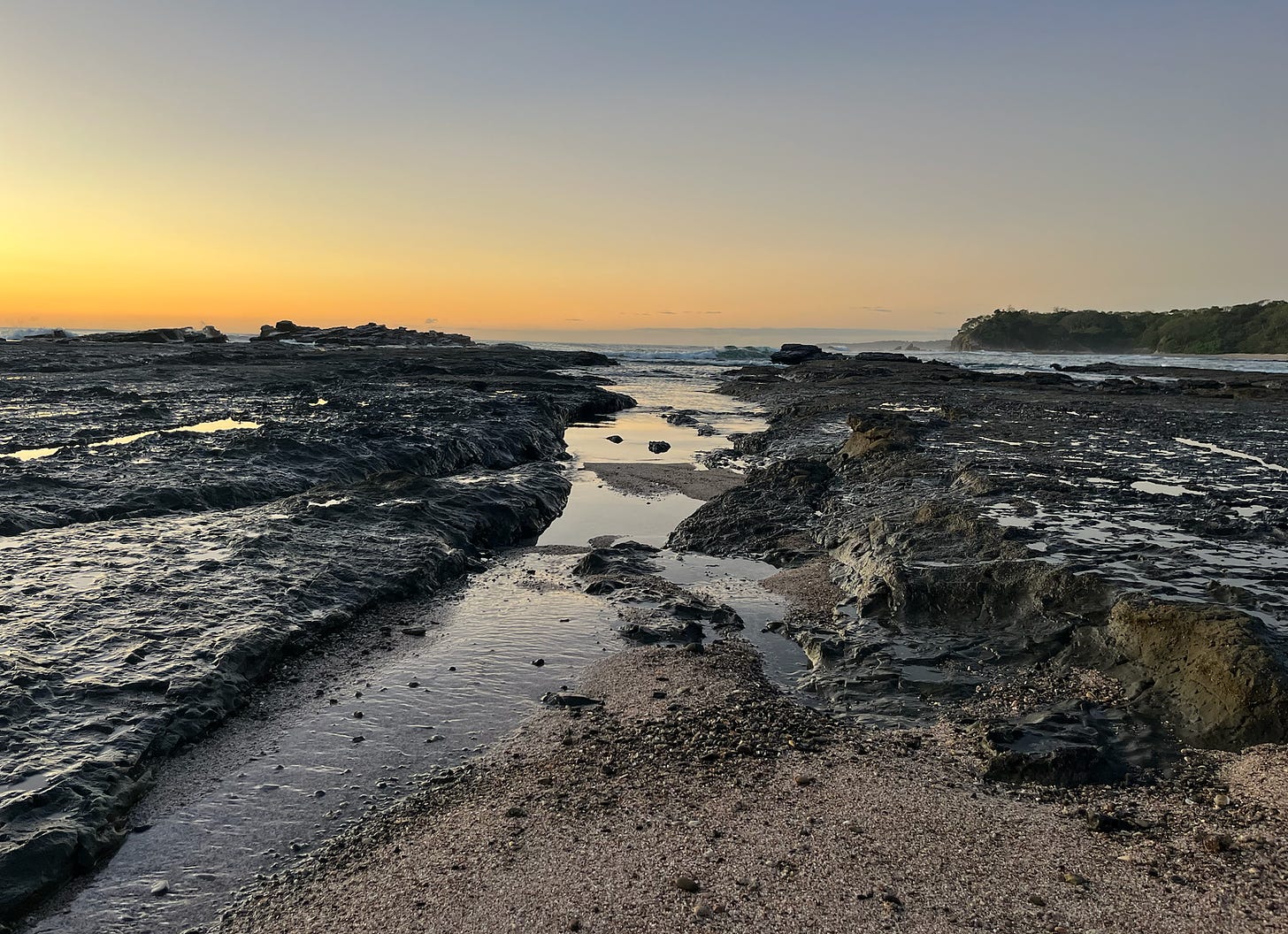 Sunset at tide pools.
