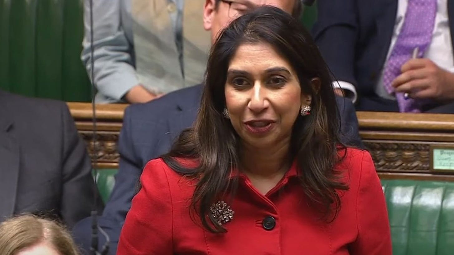 Suella Braverman says Tories face 'electoral oblivion' if they fail to  tackle illegal migration