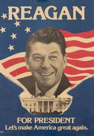 Ronald Reagan Lets Make America Great Again Poster