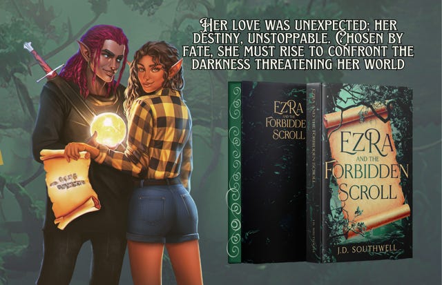 Kickstarter banner for Ezra and the Forbidden Scrolls