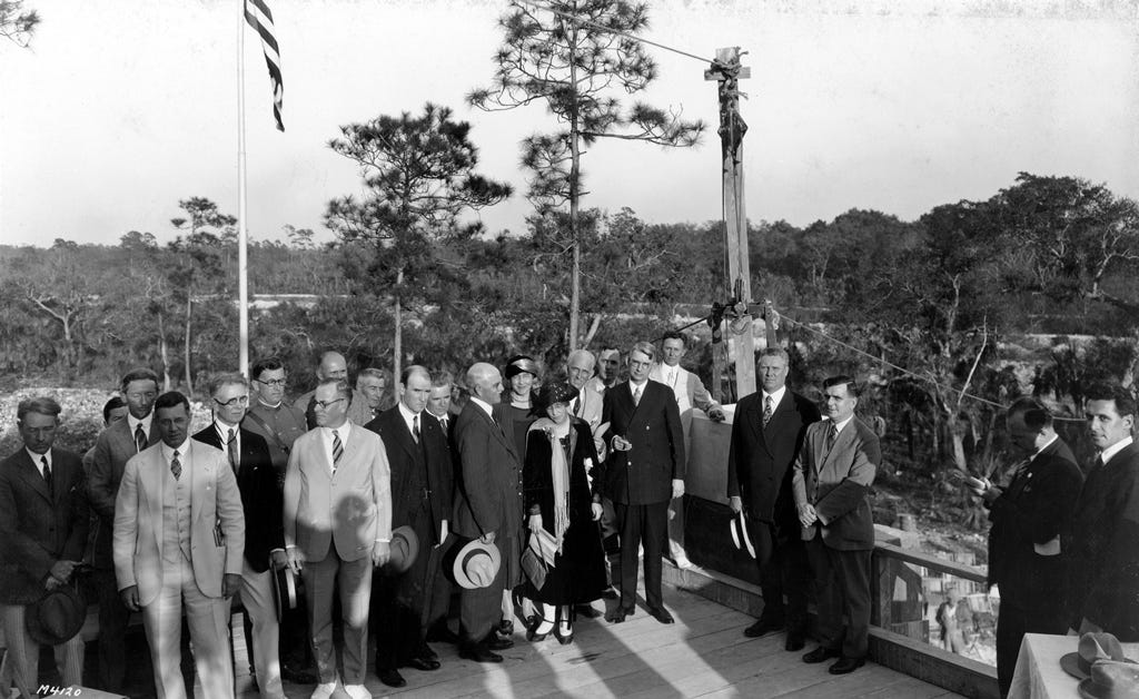 Figure 1: University of Miami board of regents at the cornerstone ceremony on February 4, 1926