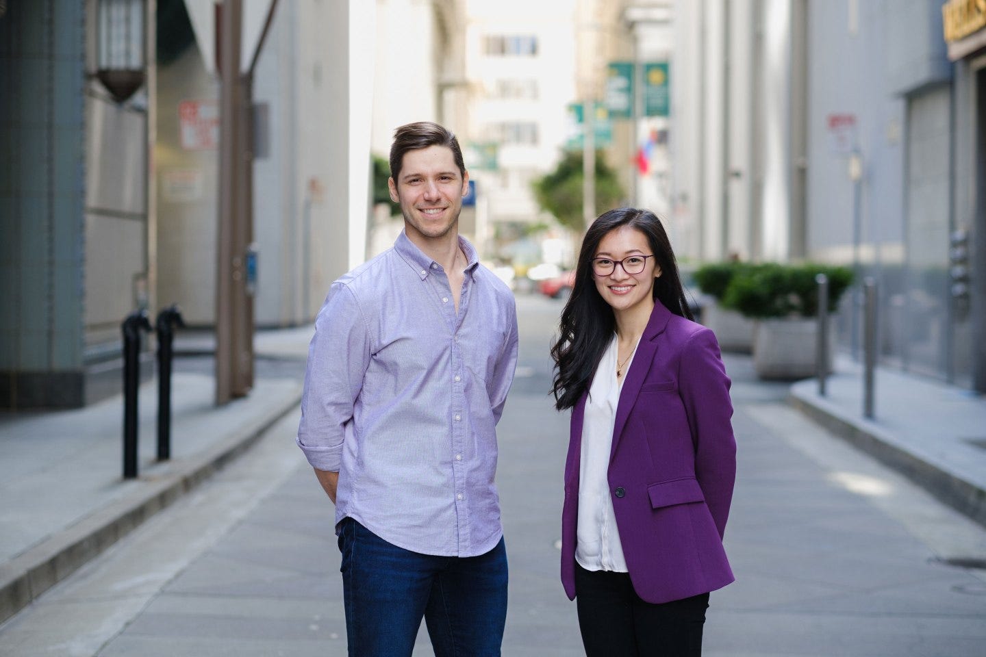 Channing Allen and Emily Luk, the married cofounders behind Plenty, a money-management platform for couples. 