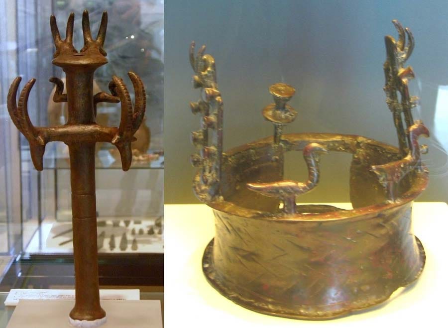 Sceptre and crown from the Nahal Mishmar treasure hoard.(CC BY-SA 3.0) (CC BY-SA 3.0)