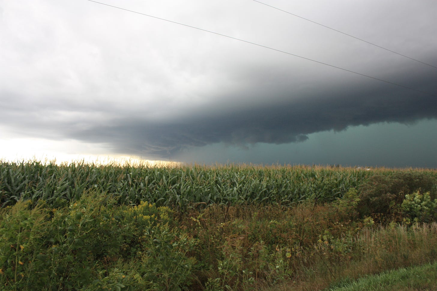 storm clouds approaching the farm