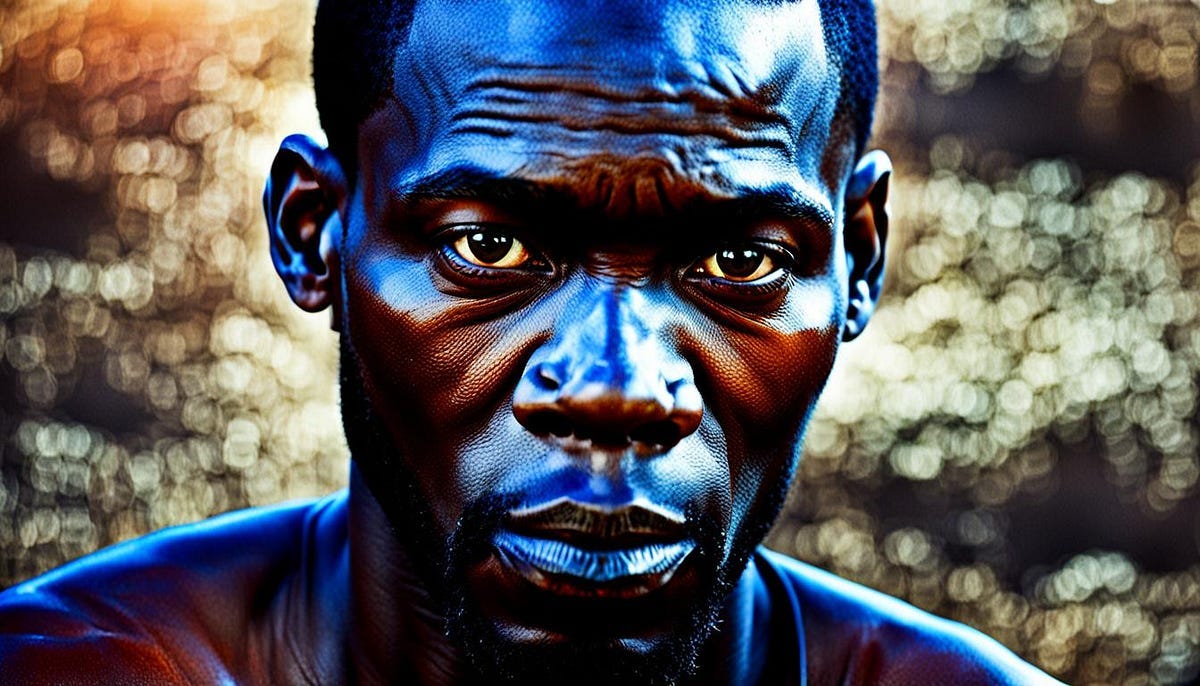 face of African man