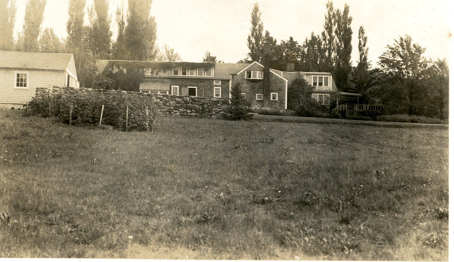 lawn, garden and house