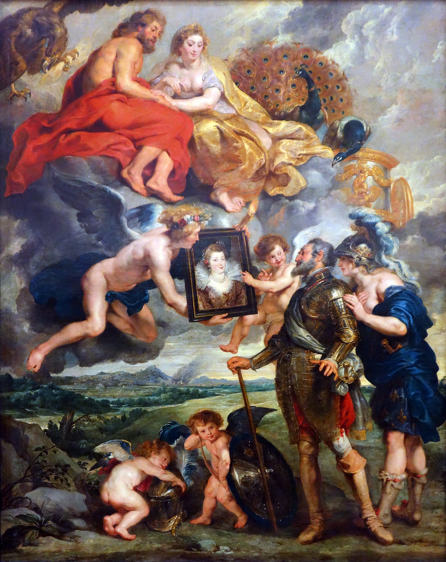 Peter Paul Rubens, King Henri IV receiving the portrait of Marie de’ Medici