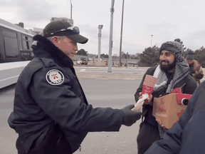 Anger over video of cops delivering coffee to anti-Israel protestors |  National Post