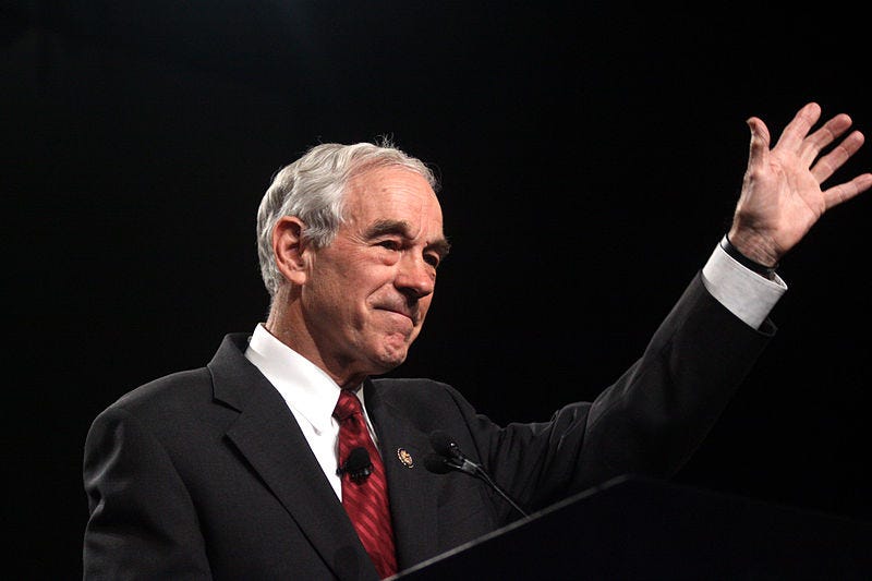File:Ron Paul on the stage.jpg