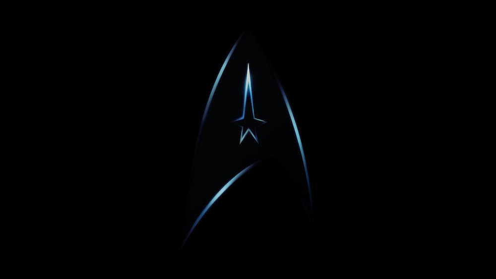 The Star Trek logo on a black background