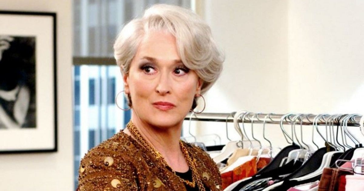 Pourquoi le tournage du Diable s'habille en Prada a été horrible pour Meryl  Streep ? - Cosmopolitan.fr