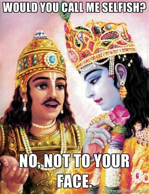 overly attached hare krishna meme - Google Search | Krishna, Bhagavad gita,  Hindu