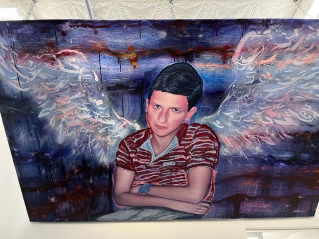 Portrait of Peter Thiel by Sven Loven at the No Gallery on Henry Street