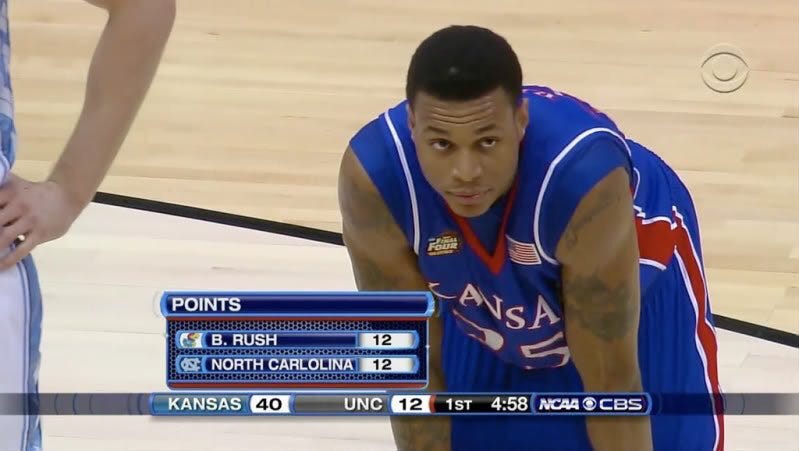 Kansas Jayhawk Fans على X: "Happy Birthday to Brandon Rush! Never forget  that after 15 minutes of game time in the 2008 Final Four, he was tied with  UNC at 12. https://t.co/42oCm4WZwD" /