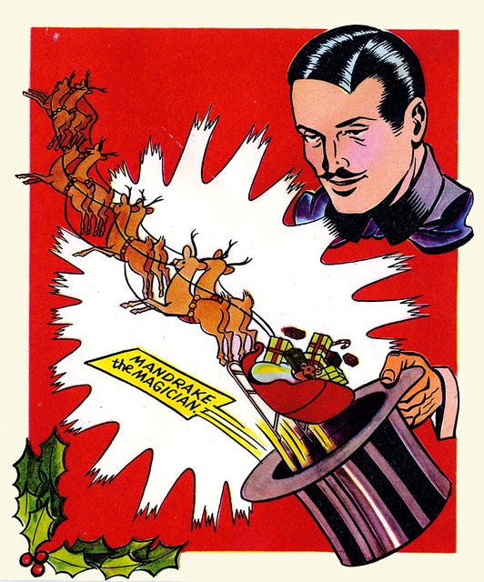Mandrake the Magician Christmas Card | Created by Lee Falk a ...