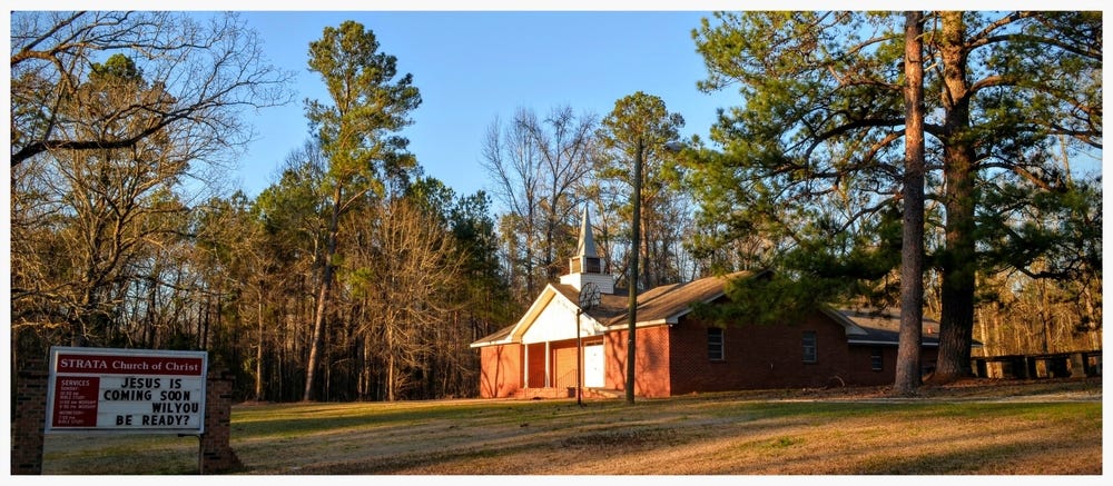 Strata Church of Christ, former site of Strata Academy, Montgomery County, Alabama