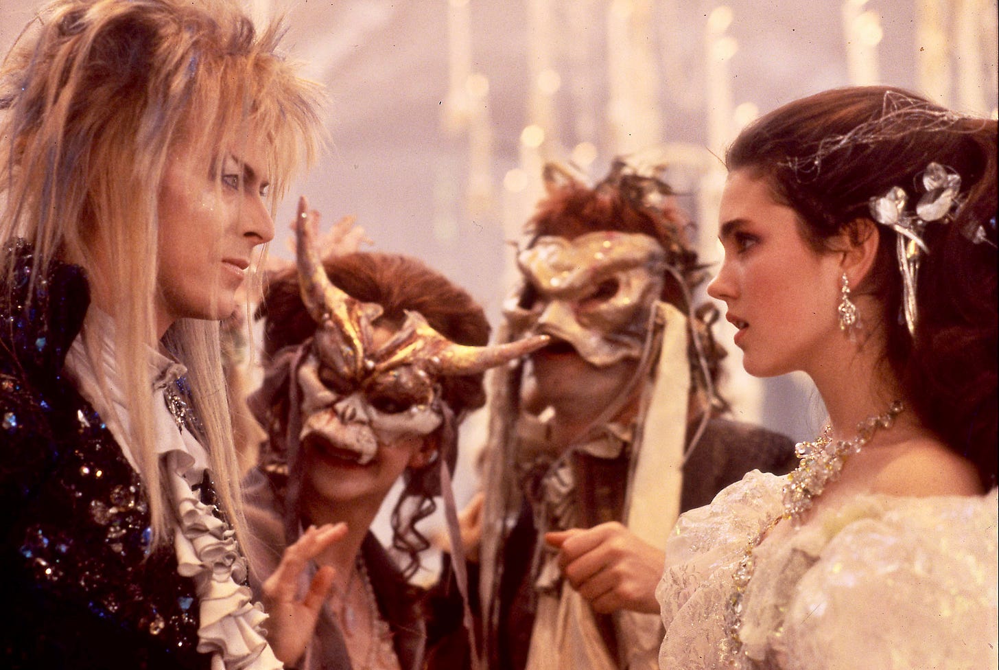 David Bowie and Jennifer Connelly in “Labyrinth” 