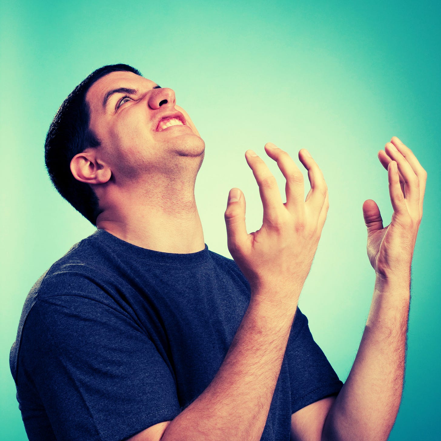 photo of frustrated man.