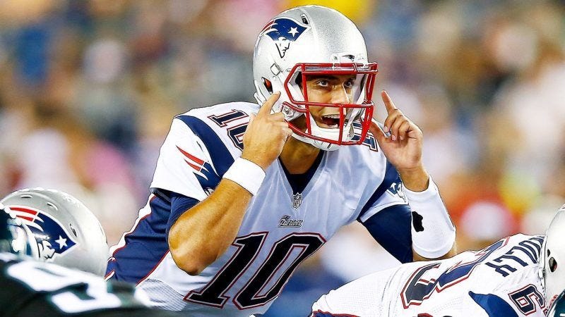 jimmy garoppolo bulges up for patriots vs jags loss