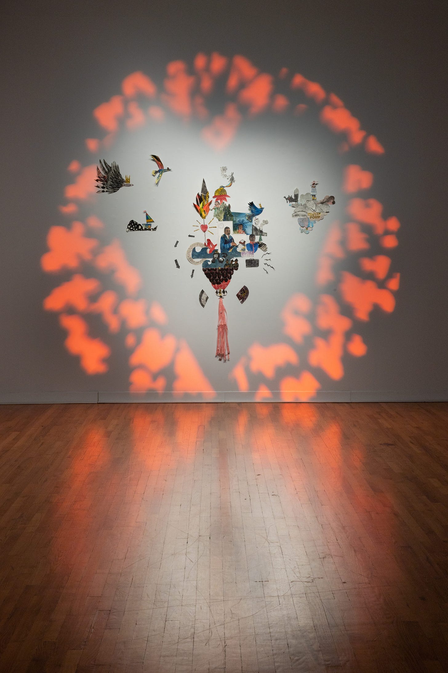 L'oiseau, a sequel to Questlove's Summer of Soul (...Or, When the Revolution Could Not Be Televised), a project commissioned by curator Dominique Fontaine for the group exhibition, Le présent, modes d'emploi, at Maison de la culture Janine-Sutto, Montréal, Québec, Photo by Paul Litherland, 2022 L'oiseau, a sequel to Questlove's Summer of Soul (...Or, When the Revolution Could Not Be Televised), a project commissioned by curator Dominique Fontaine for the group exhibition, Le présent, modes d'emploi, at Maison de la culture Janine-Sutto, Montréal, Québec, Photo by Paul Litherland, 2022