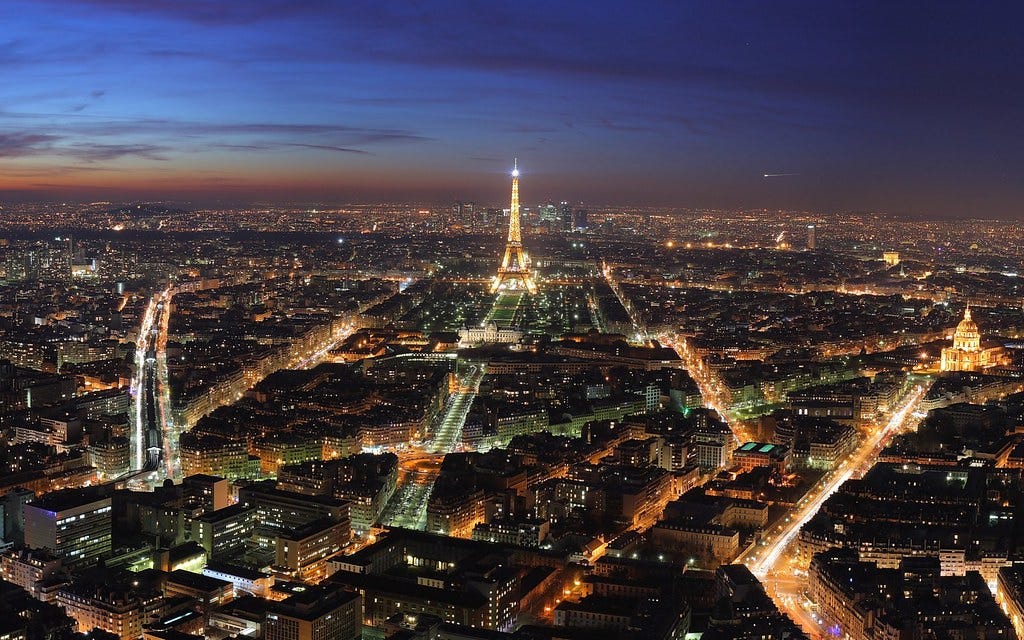 Skyline - Paris, France at night | View over Paris, at dusk,… | Flickr