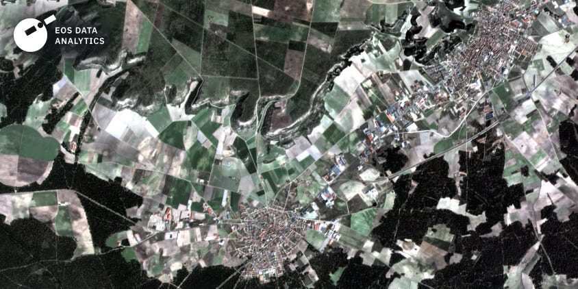 satellite imagery of the province of Segovia in Spain 1/3