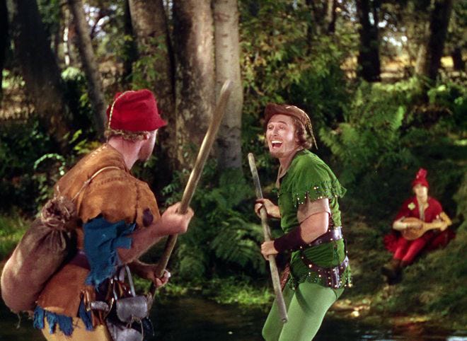 THE ADVENTURES OF ROBIN HOOD, 1938 Errol Flynn Olivia de Havilland, Basil  Rathbone, Claude Rains