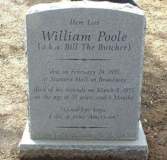 William “Bill The Butcher” Poole (1821-1855) - Find a Grave Memorial
