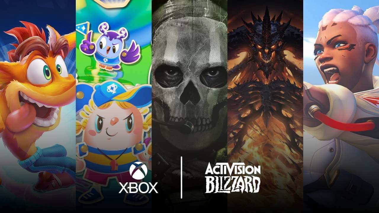 A line of several Activision Blizzard game characters